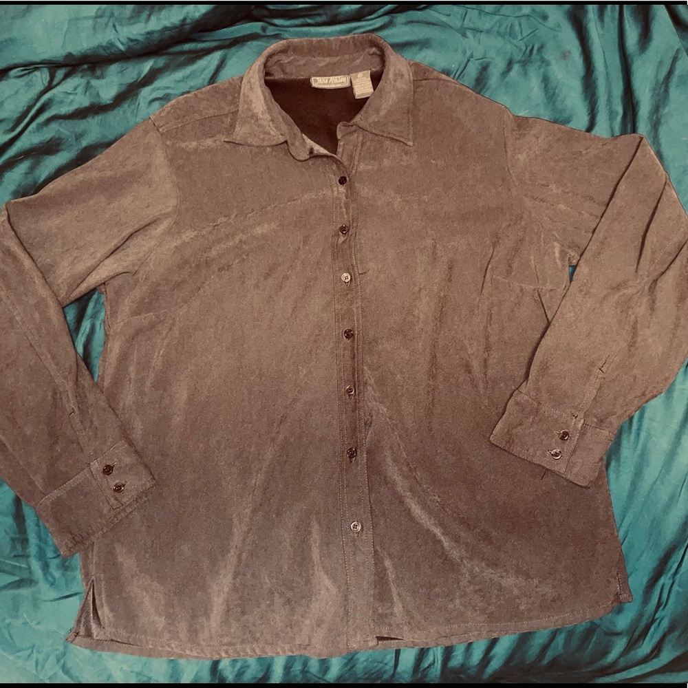 Vintage button up long sleeve tee shirt.